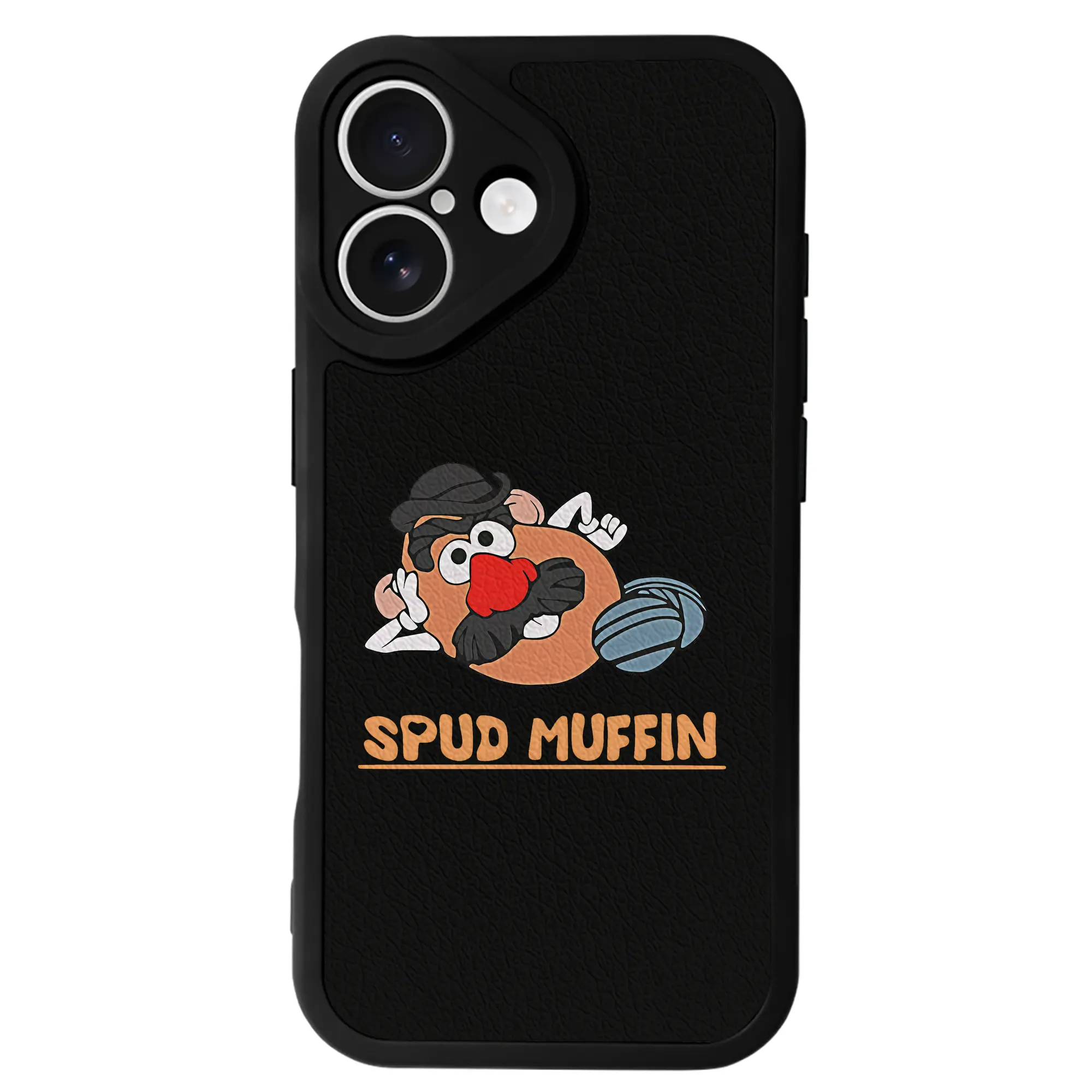 トイ・ストーリー グッズ ミスター・ポテトヘッド - IPhone 16シリーズ対応 ・ シリコンスマホケース ・ レザー調 ・ 高精度フィット ・ 耐衝撃 ・ ワイヤレス充電対応 ・ 精密カット